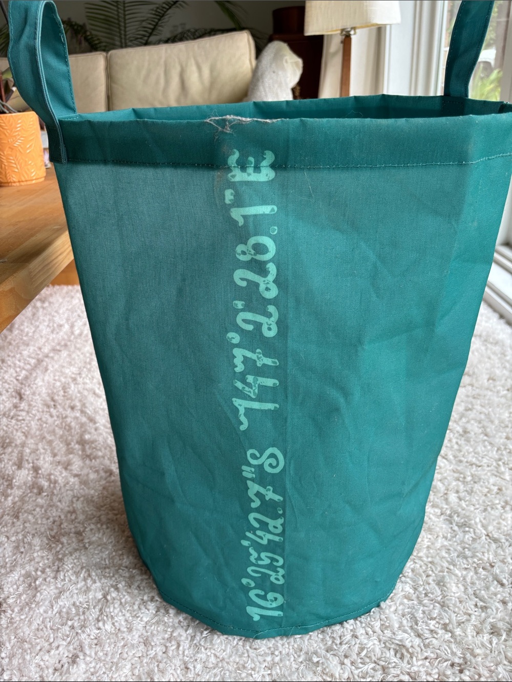IKEA Whale and Turtle Teal and Light Blue Recycled Storage Bag BLÅVINGAD - Picture 3 of 7